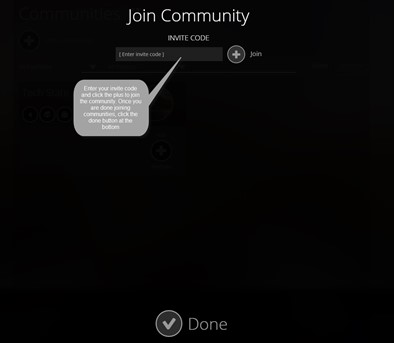 Joining a Community